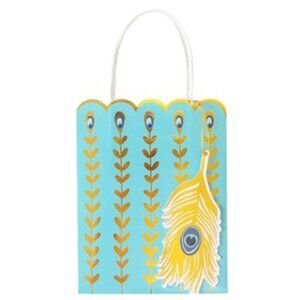 Peacock Feather Design Gift Bags